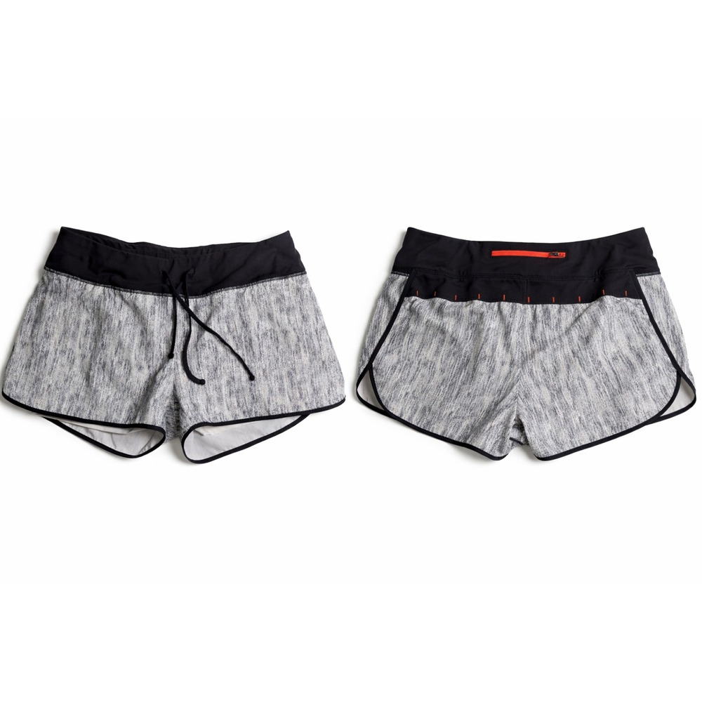 MPG Athletic Running Shorts Womens Medium Gray Black‎ Zip Pocket